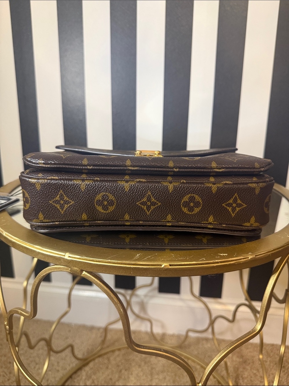 Louis Vuitton Monogram Pochette Metis Bag in Brown with Gold Hardware - Picture 7 of 9